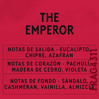 The Emperor Fragrance Oil scent card (Spanish)
