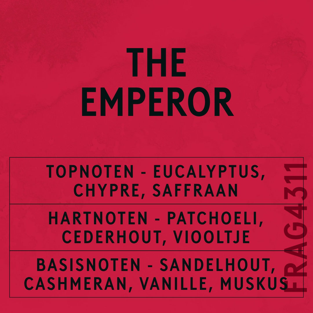 The Emperor Fragrance Oil scent card (Dutch)