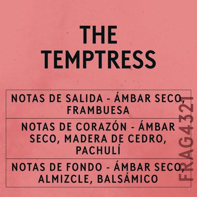 The Temptress Fragrance Oil scent card (Spanish)
