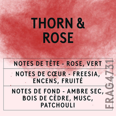 Thorn & Rose Fragrance Oil scent card (French)
