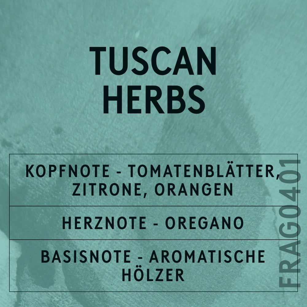 Tuscan Herbs Fragrance Oil scent card (German)