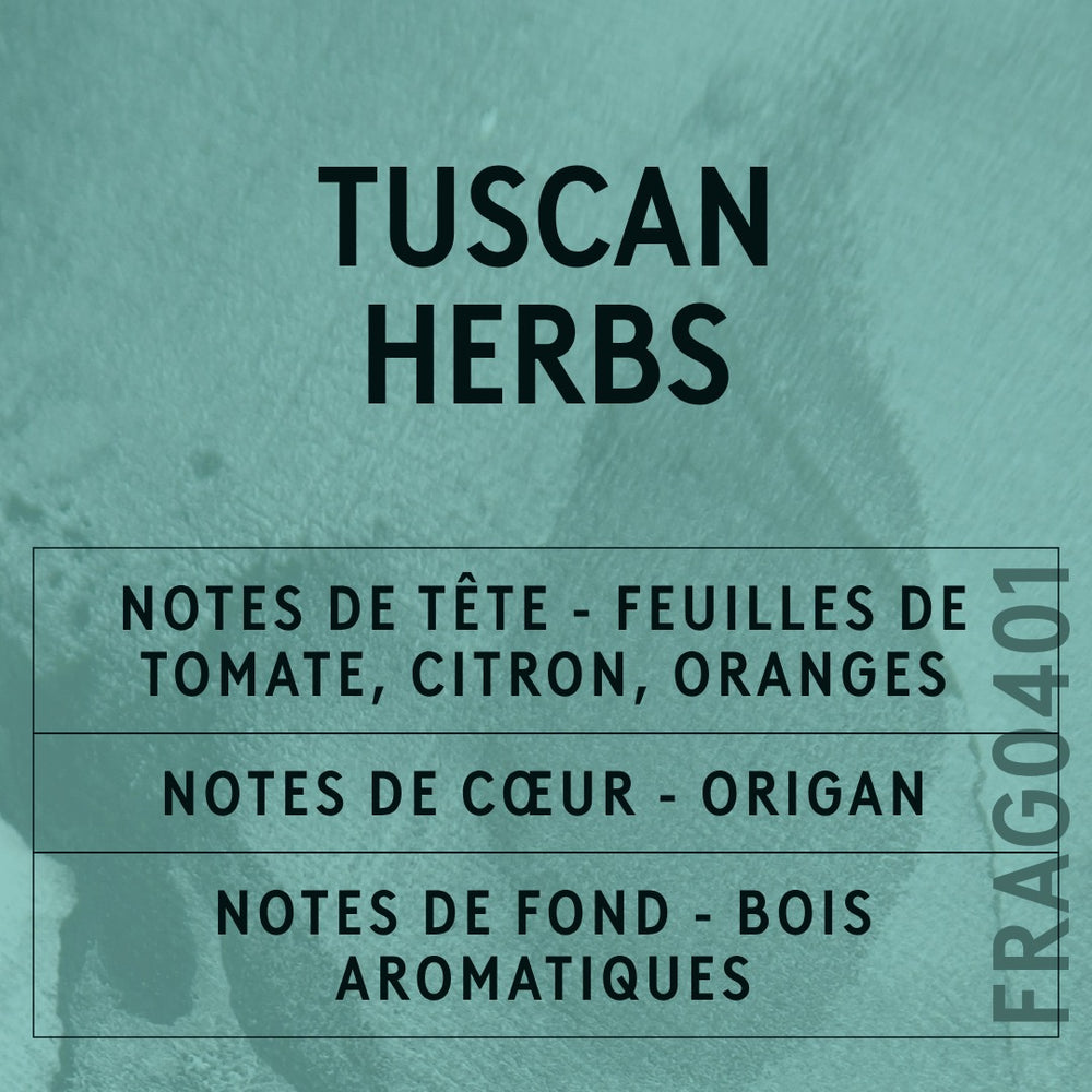 Tuscan Herbs Fragrance Oil scent card (French)