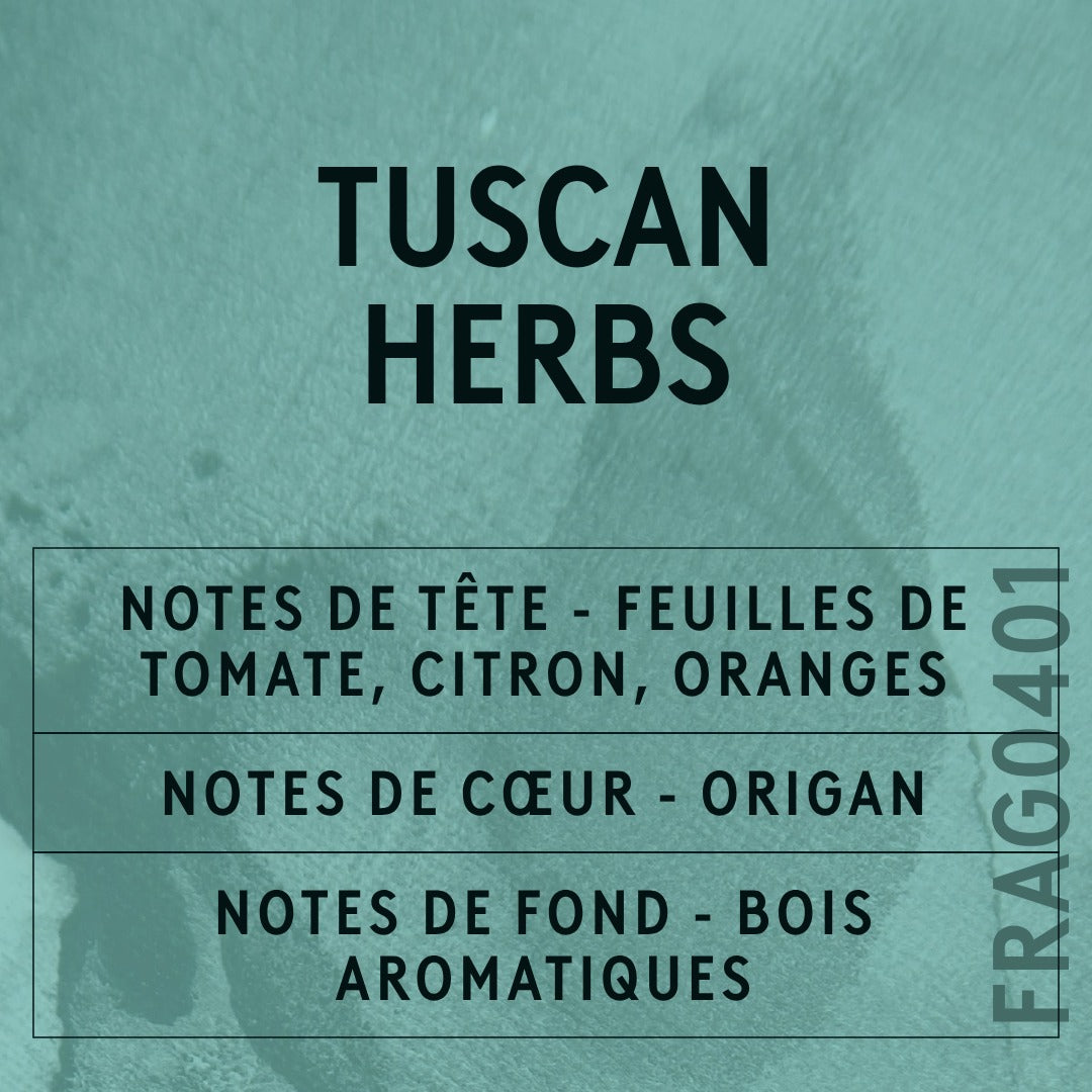 Tuscan Herbs Fragrance Oil scent card (French)