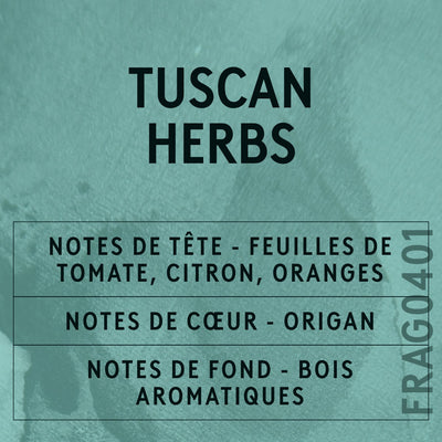 Tuscan Herbs Fragrance Oil scent card (French)