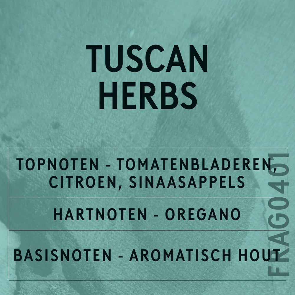 Tuscan Herbs Fragrance Oil scent card (Dutch)