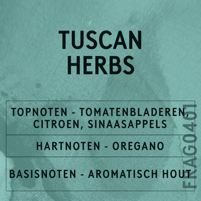Tuscan Herbs Fragrance Oil scent card (Dutch)