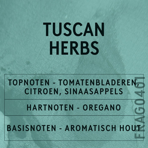 Tuscan Herbs Fragrance Oil scent card (Dutch)
