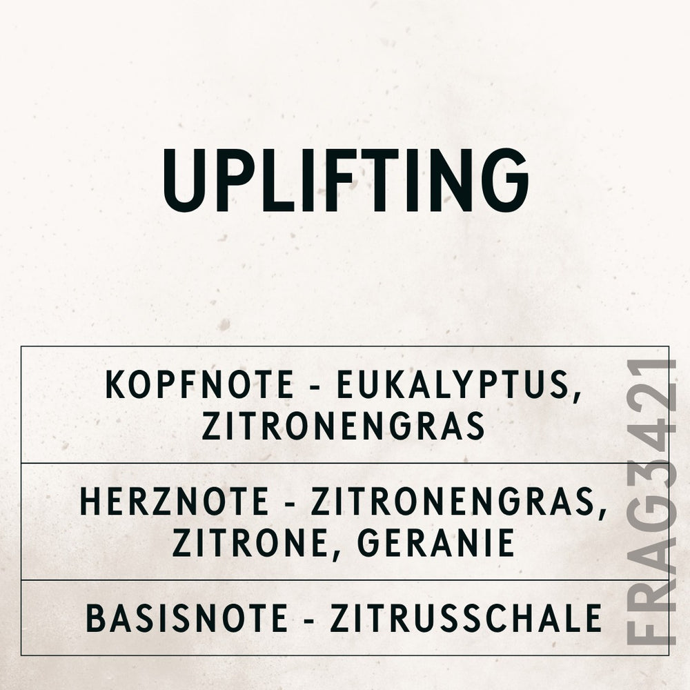 Uplifting Natural Oil scent card (German)