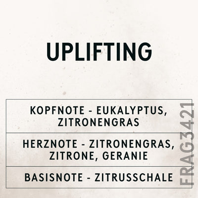 Uplifting Natural Oil scent card (German)