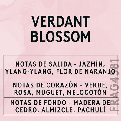 Verdant Blossom Fragrance Oil scent card (Spanish)