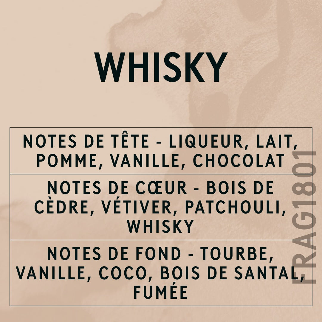 Whisky Fragrance Oil scent card (French)