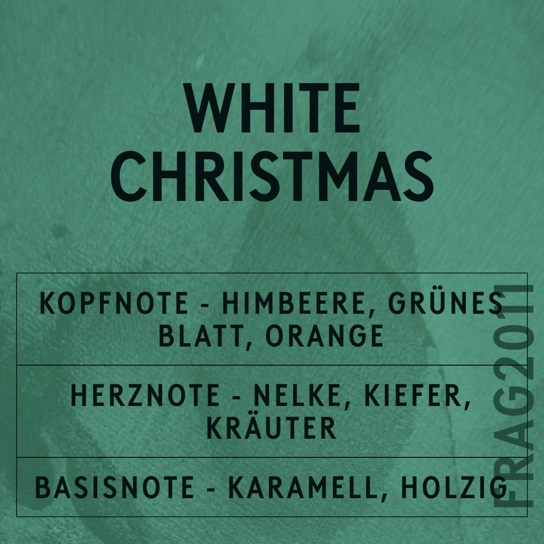 White Christmas Fragrance Oil scent card (German)
