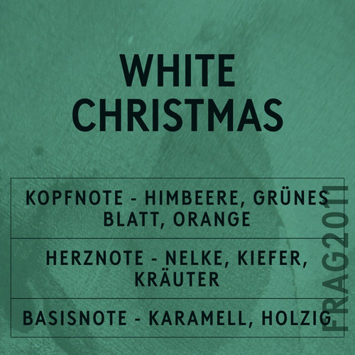 White Christmas Fragrance Oil scent card (German)