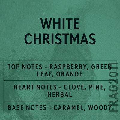 White Christmas Fragrance Oil scent card (English)