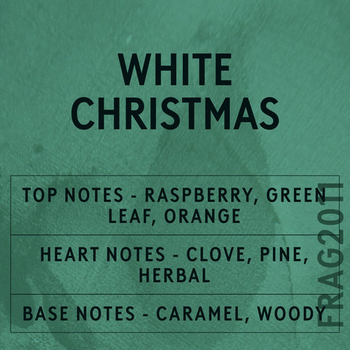 White Christmas Fragrance Oil scent card (English)