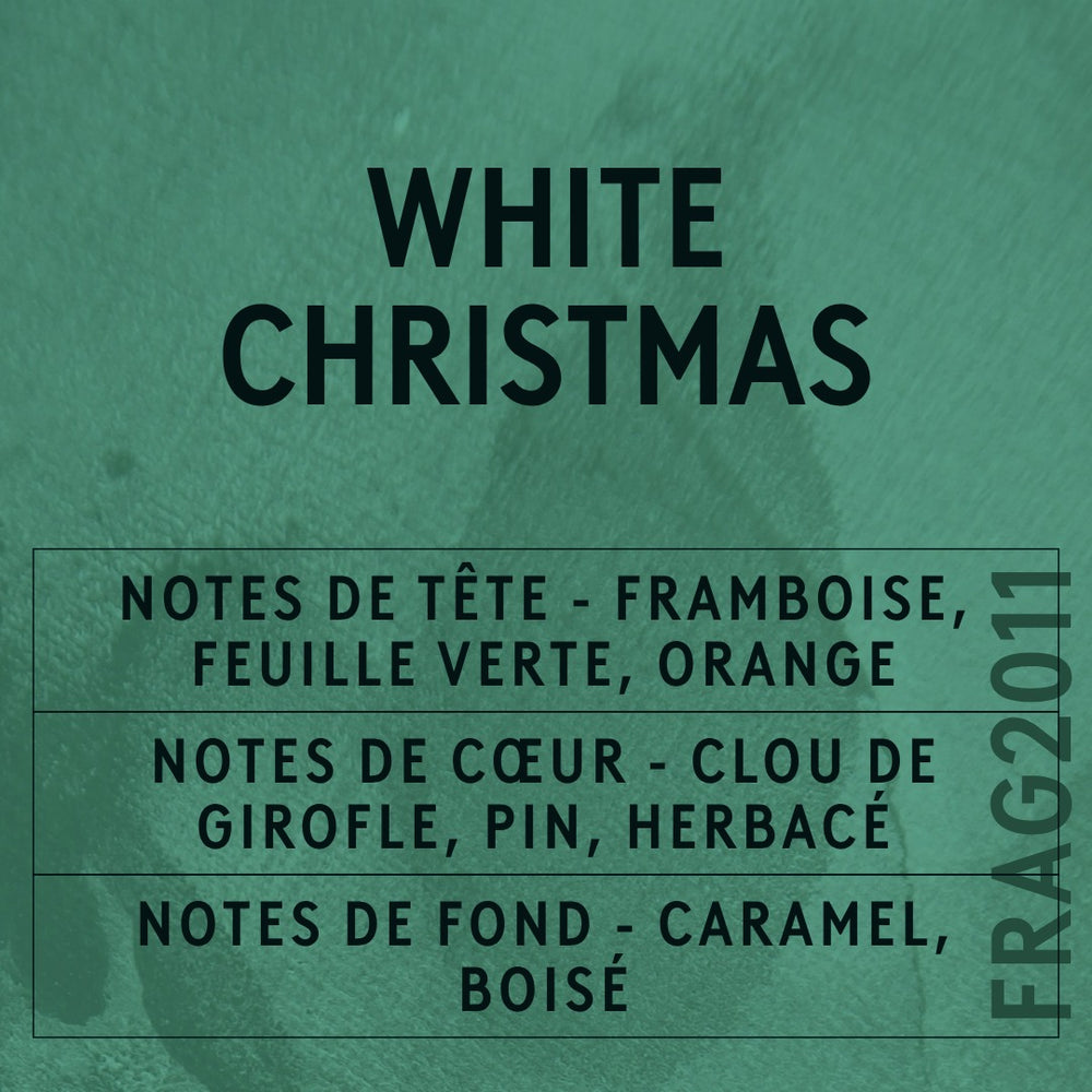 White Christmas Fragrance Oil scent card (French)