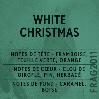 White Christmas Fragrance Oil scent card (French)