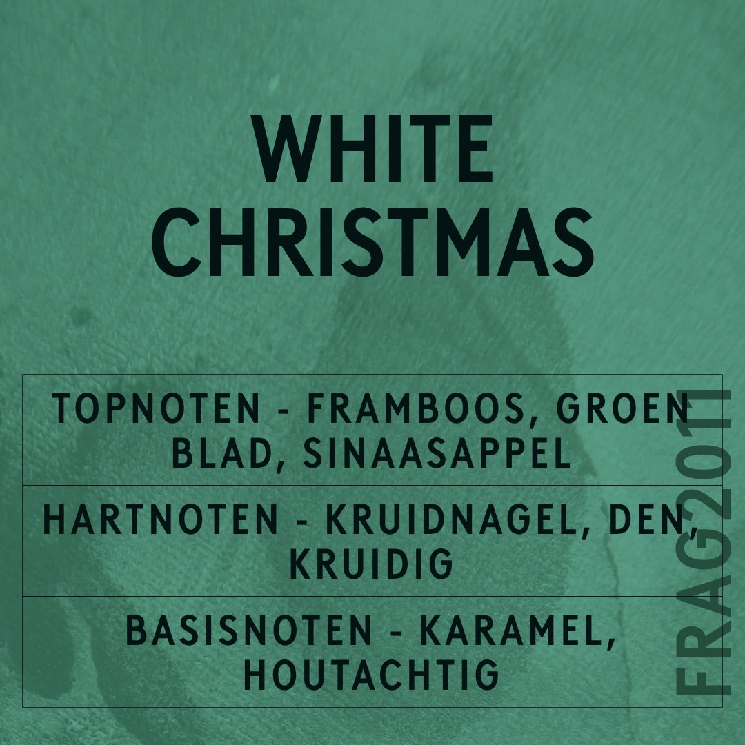 White Christmas Fragrance Oil scent card (Dutch)