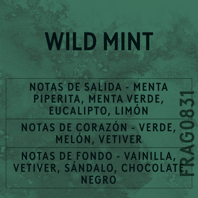 Wild Mint Fragrance Oil scent card (Spanish)