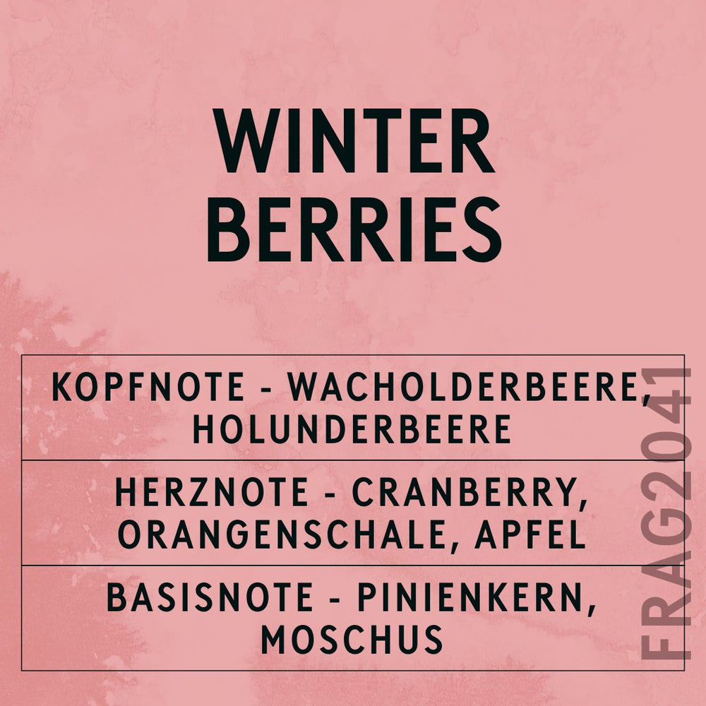 Winter Berries Fragrance Oil scent card (German)