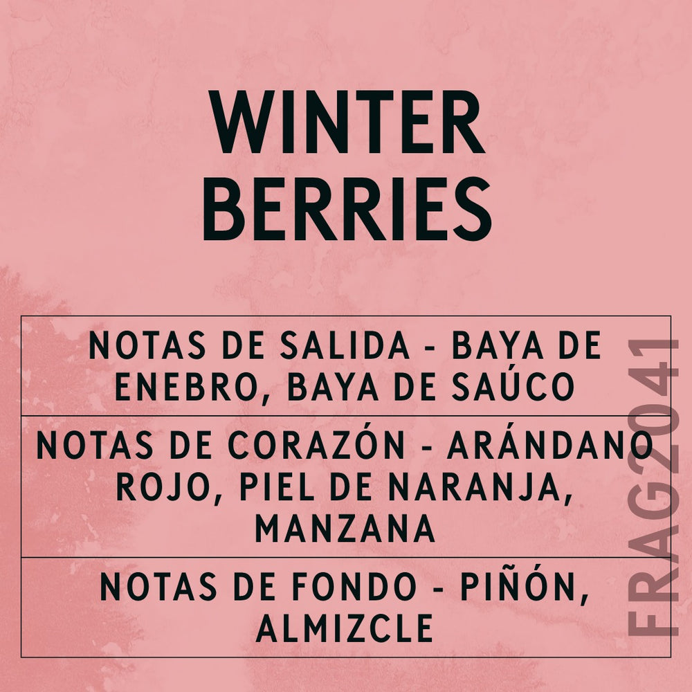 Winter Berries Fragrance Oil scent card (Spanish)