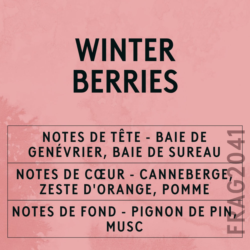 Winter Berries Fragrance Oil scent card (French)