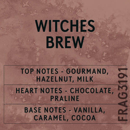 Witches Brew fragrance oil - Candle Shack aluminium bottle with dried botanicals on a dark slate background