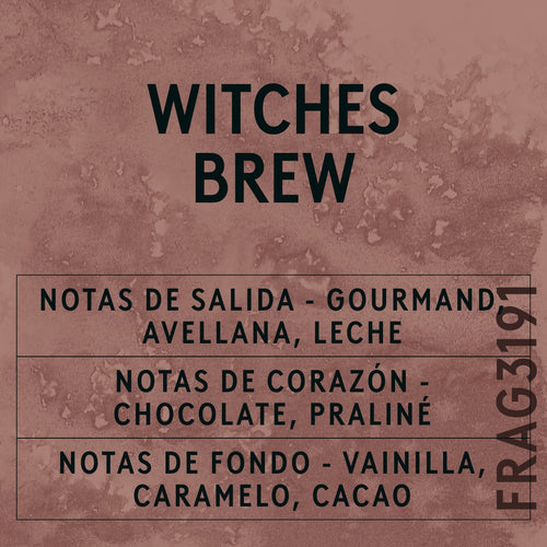 Witches Brew Fragrance Oil scent card (Spanish)