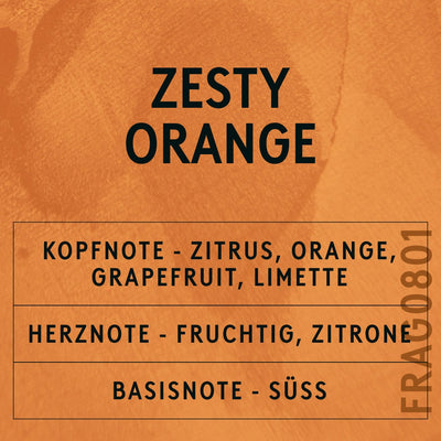 Zesty Orange Fragrance Oil scent card (German)