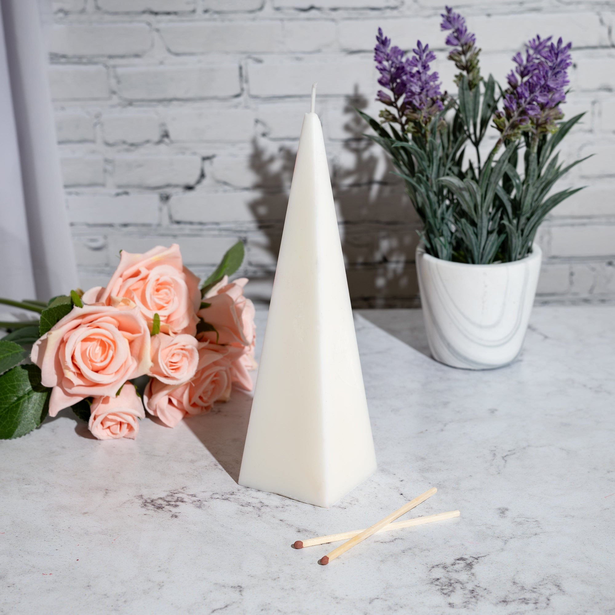 1 Pyramid Pillar Candle 
