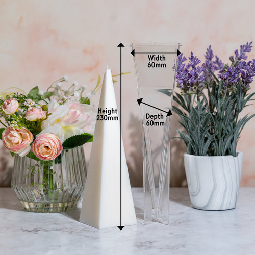 Pyramid - Pillar Candle Mould dimensions