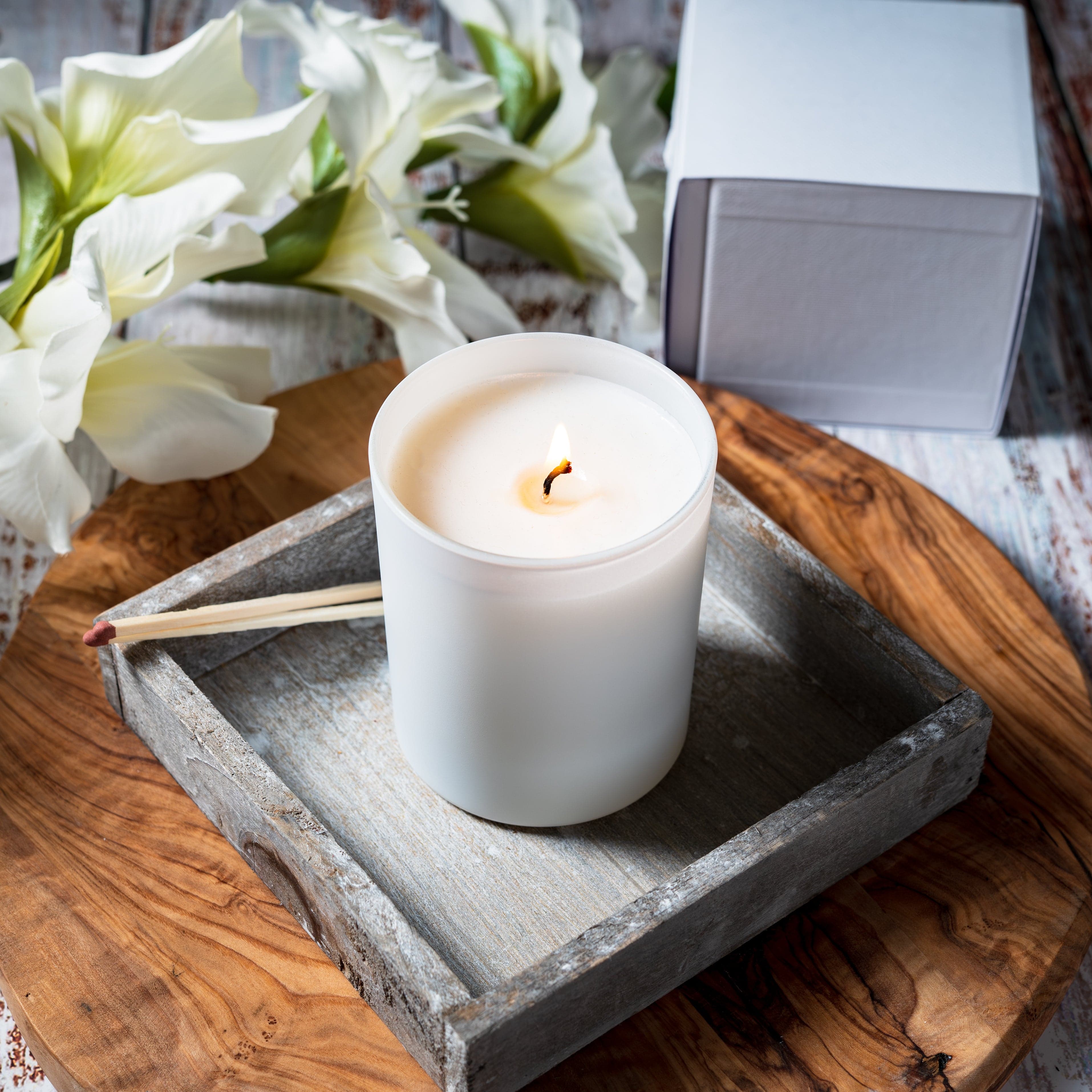 キャンドル pure white 6x 20cl Matte White Candle Glass - Wholesale & Retail – Candle Shack