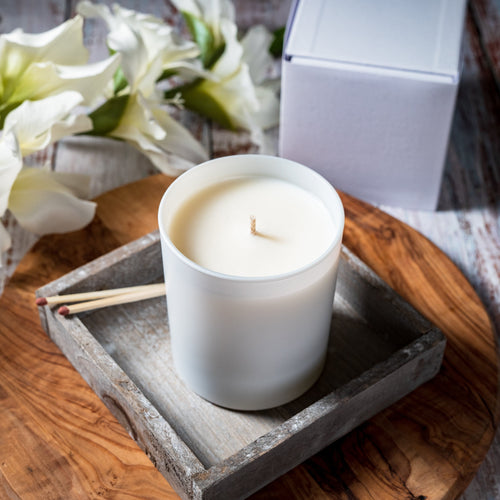 30cl Lotti Candle Glass - Externally White Matt