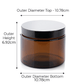 Candle Shack Candle Jar 3-Wick Amber Candle Jar (400g) with Urea Lid