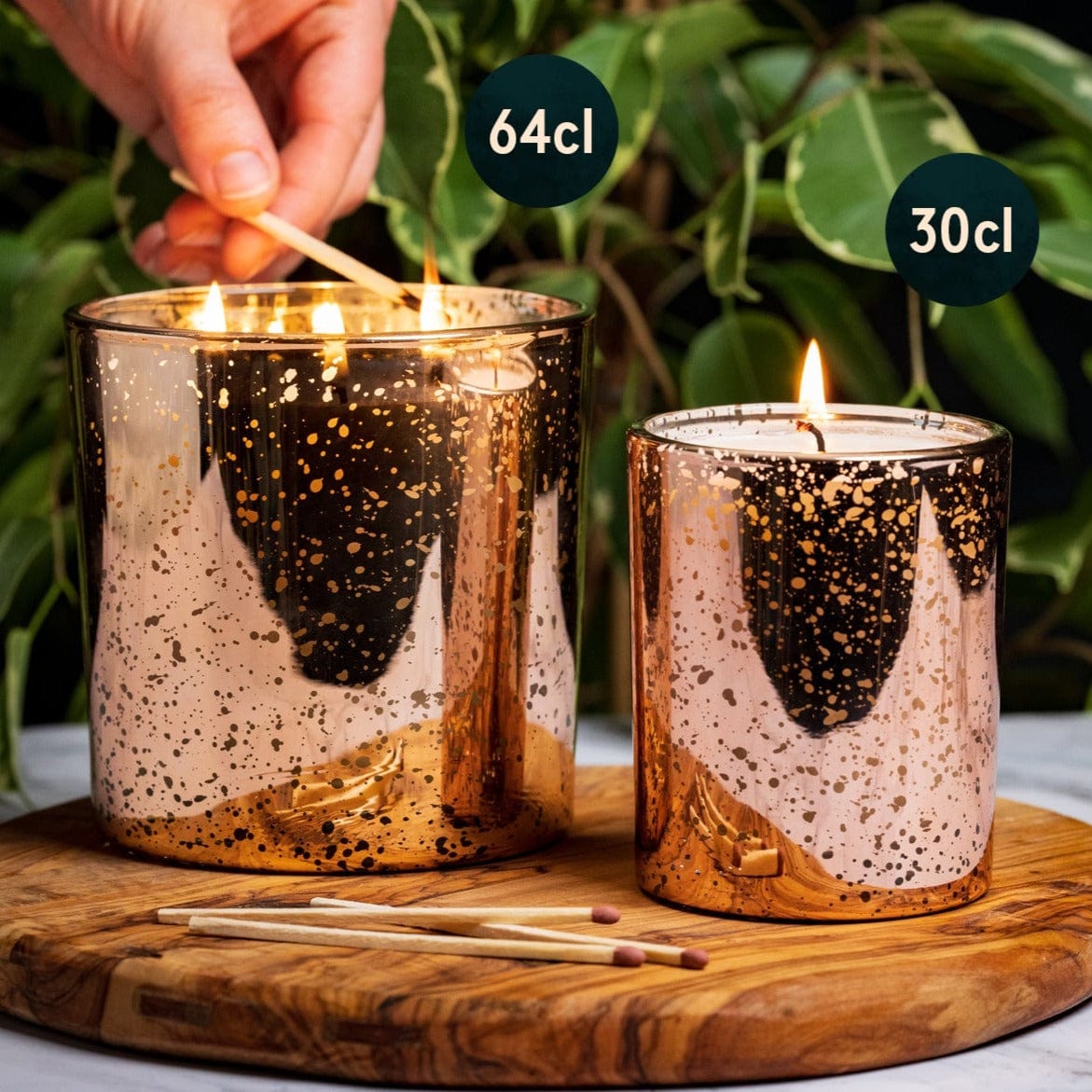 Glass shop candle jars