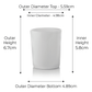Candle Shack Candle Jar 9cl Lauren Candle Glass - Externally White Gloss (box of 10)