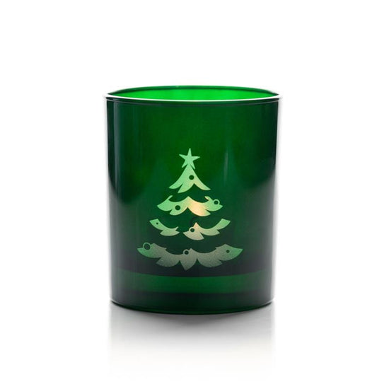 Candle Shack Candle Jar Pining For You - 30cl Lotti Emerald Laser-etched Christmas Candle Jar (Box of 10)
