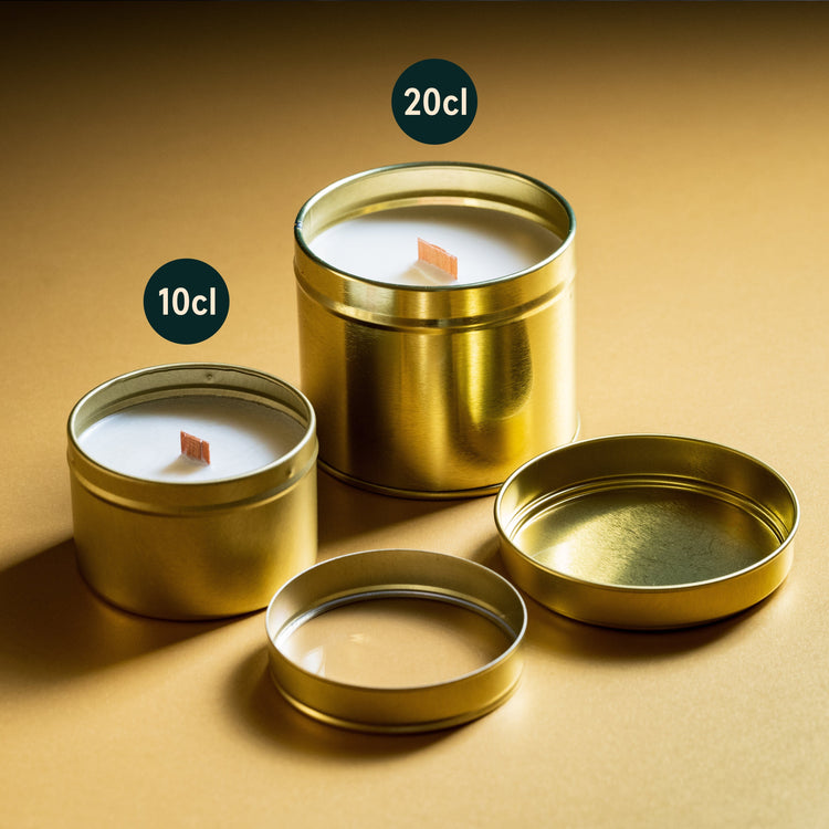 Candle Shack Candle Tin 20cl Candle Tin - Gold