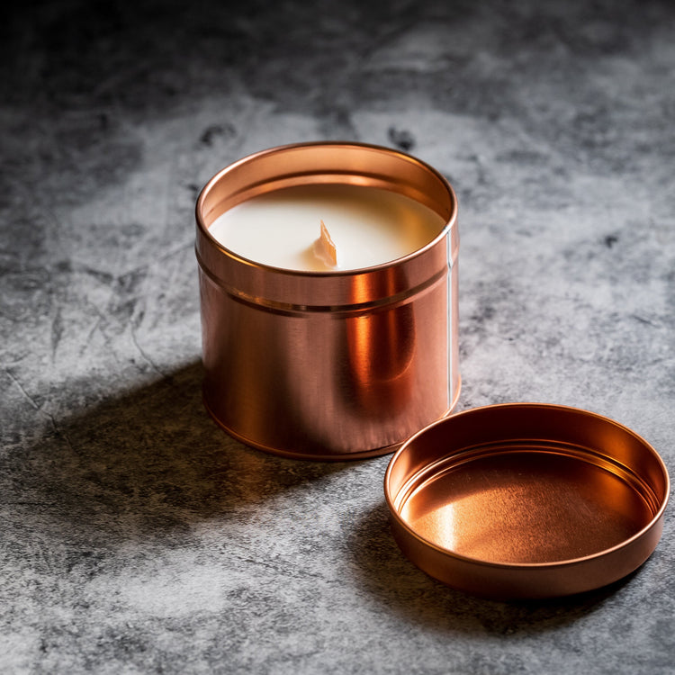 Candle Shack Candle Tin 20cl Candle Tin - Rose Gold