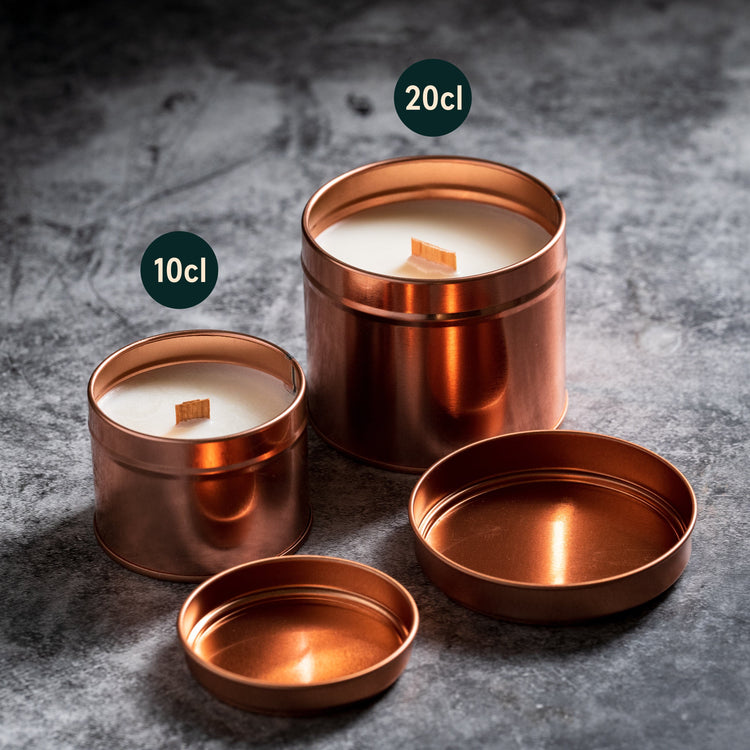 Candle Shack Candle Tin 20cl Candle Tin - Rose Gold